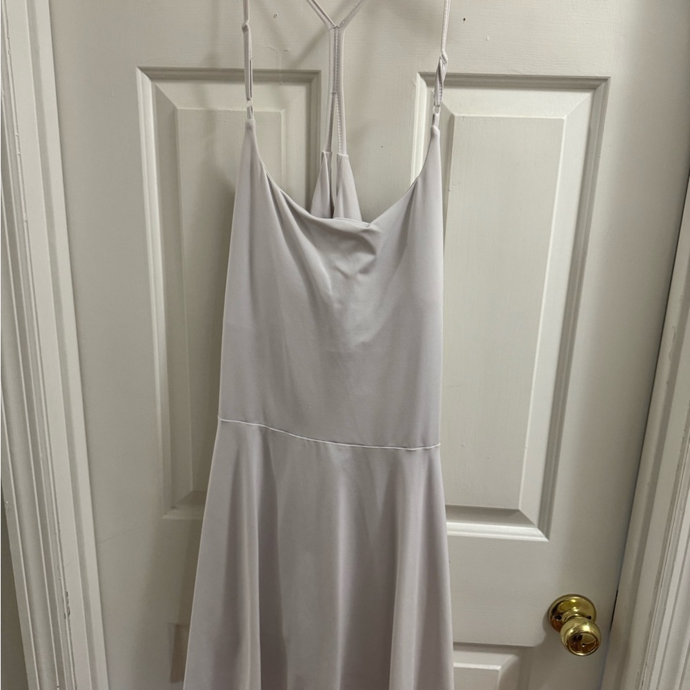 White athletic dress with pockets